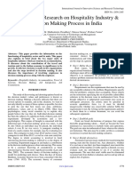 An Empirical Research On Hospitality Industry & Decision Making Process in India