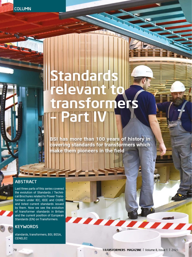 Standardization of Power Transformers in Britain The Evolution of BSI