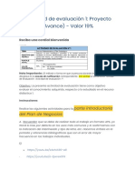 Actividad de Evaluación 1 Proyecto (Avance) - Valor 19%