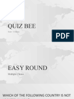 Quiz Bee Questions Presentation