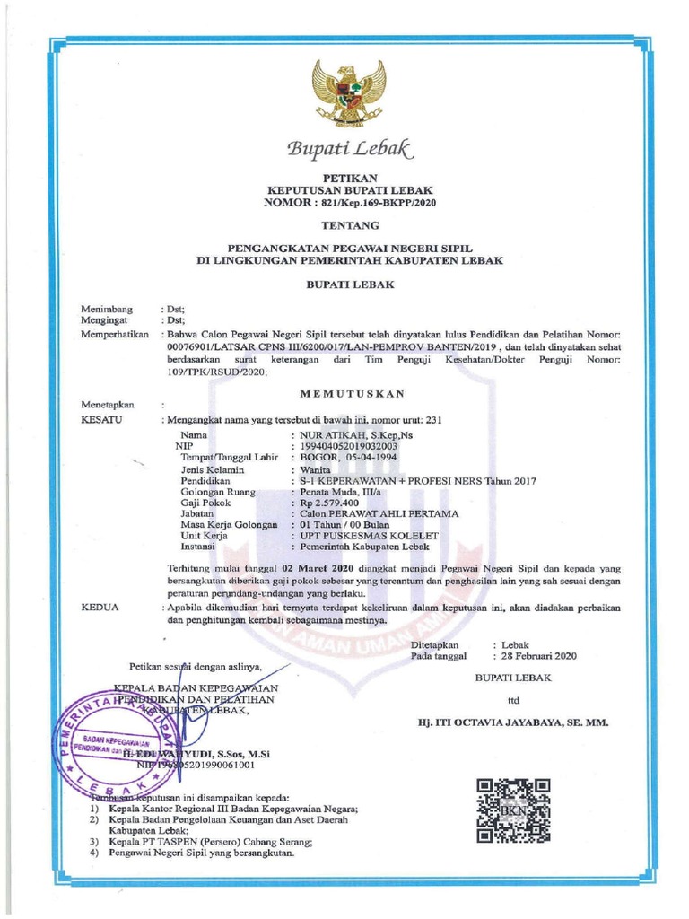 SK PNS 199404052019032003 | PDF