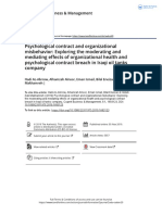 Psychological contract and organizational misbehavior Exploring the moderating and mediating effects of organizational health and psychological