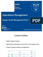 Supply Chain Management Part 1 Lecture Outline