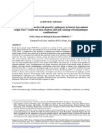 Scientific Opinion On The Risk Posed by Pathogens in Food of Non-Animal Origin. Part 1 (Outbreak Data Analysis and Risk Ranking of Food/pathogen Combinations)