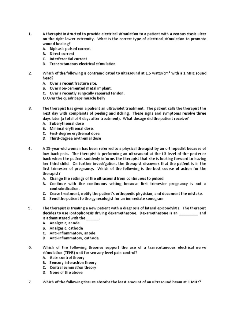 Electro, Excise Qs PDF Anatomical Terms Of Motion Physical Therapy