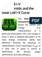 Characteristic and The Solar Cell V Curve
