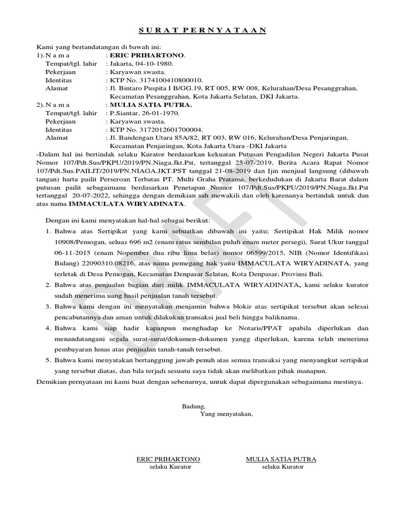 Surat Pernyataan Pdf