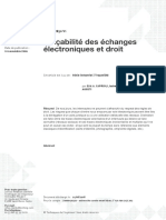 Traçabilité Des Échanges Électroniques Et Droit