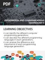 ICT 9 01 Evolution of Programming Languages