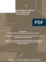 Philippine History Spaces For Conflict and Controversies