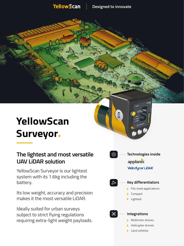 YellowScan Surveyor: Lightweight LiDAR Solution | PDF | Lidar ...