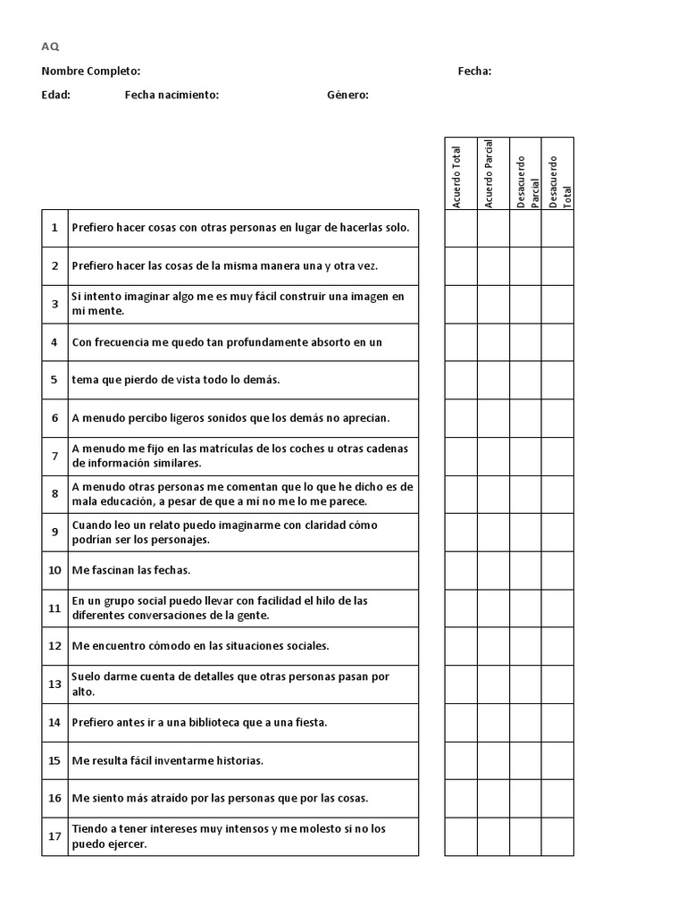 Test AQAsperger PDF