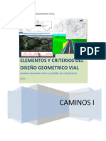 Elementos y Criterios Del Diseño Geometrico y Vial 4to TRABAJO CAMINOS I