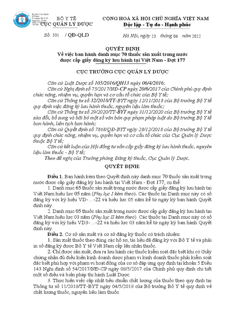 331 - QĐ - QLD 2022 - Signed | PDF