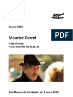 GARREL, Maurice • Maurice Garrel. Hors-champ (France Culture 06.06.2011) (+mp3)