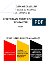 Pertemuan 1 - FS - Perkenalan - Minat Riset Dan Pengantar