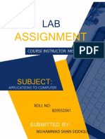 Lab Assignment