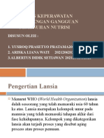 Asuhan Keperawatan Lansia Dengan Gangguan Pemenuhan Nutrisi