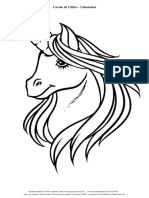 Desenhos de Unicornios para Pintar e Se Divertir Cavalo de Chifre