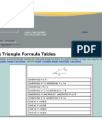 Trig Triangle Formula Tables: - Calculators