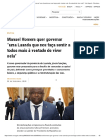 Manuel Homem quer governar “uma Luanda que nos faça sentir a todos mais à vontade de viver nela” - Ver Angola - Diariamente, o melhor de Angola