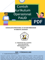 Contoh Kurikulum Operasional Paud