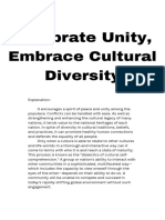 Celebrate Unity, Embrace Cultural Diversity