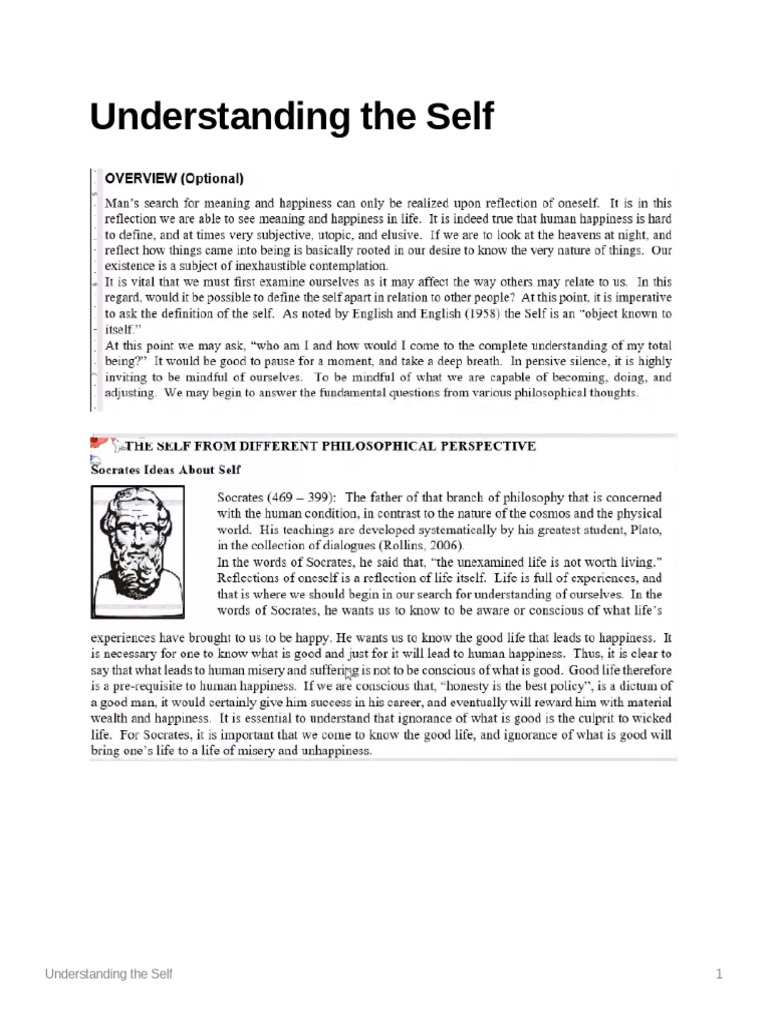 Understanding the self pdf