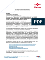 SOLICITUD DE CONSULTOR PARA PLAN DE RUTAS DE TRANSPORTE PÚBLICO