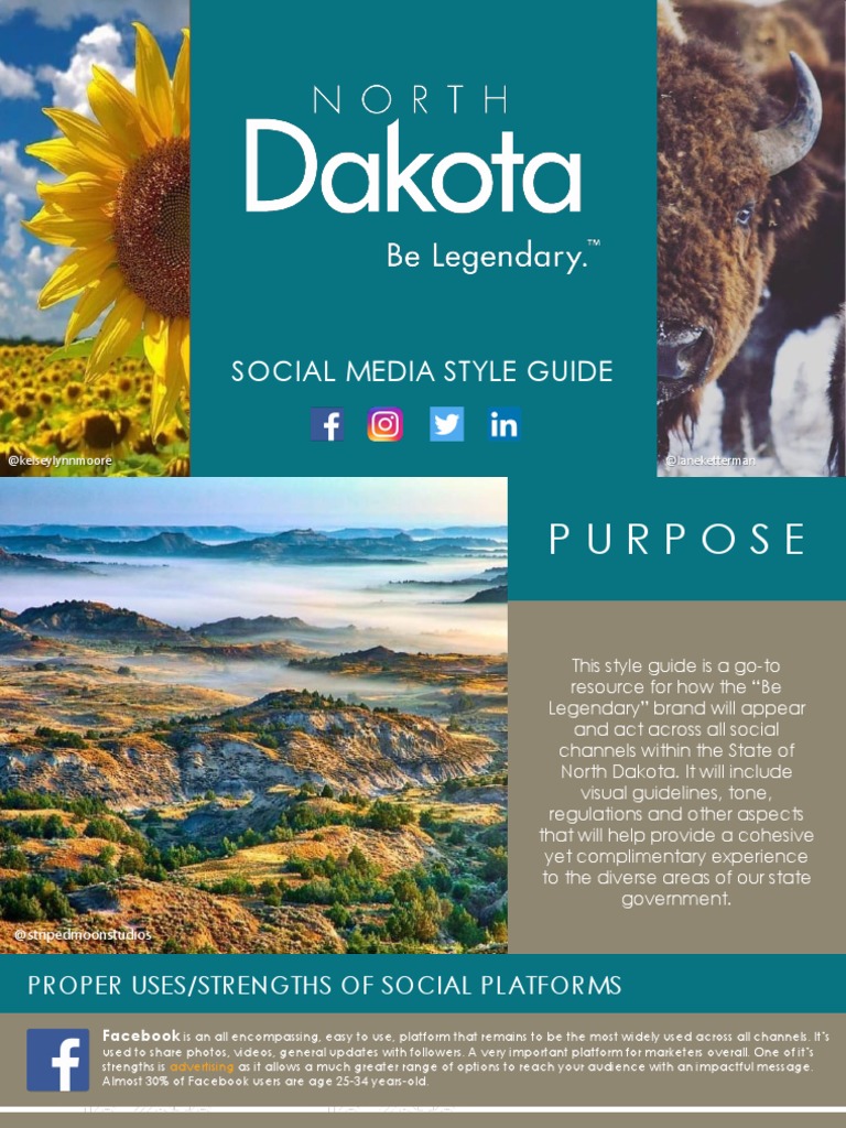 Be Legendary Social Media Style Guide PDF Social Media Popular