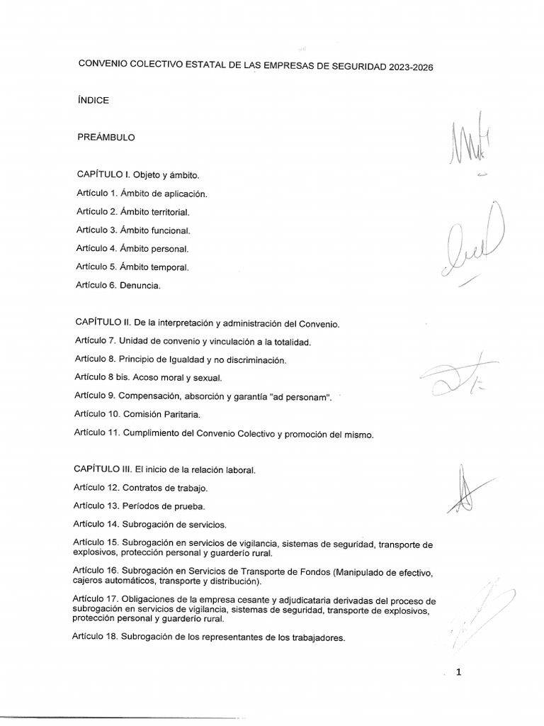 Convenio Colectivo Seguridad Privada 2023 - 2026 | PDF