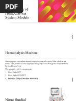 Dialysis Machine Technical Specifications | PDF | Dialysis | Hemodialysis