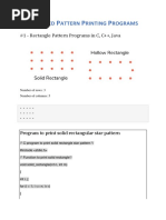 Most Asked Pattern Printing Programs