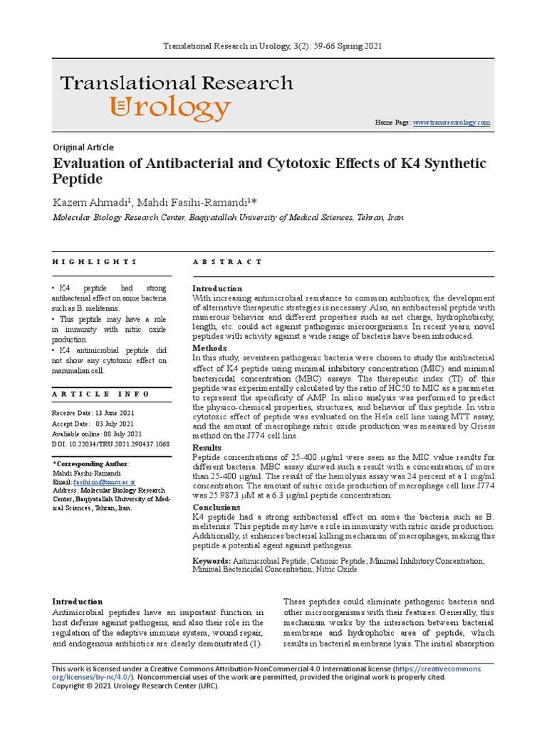 TRU - Volume 3 - Issue 2 - Pages 59-66 | PDF | Antimicrobial Resistance ...
