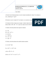 Derivadas de funções compostas, produtos e quocientes