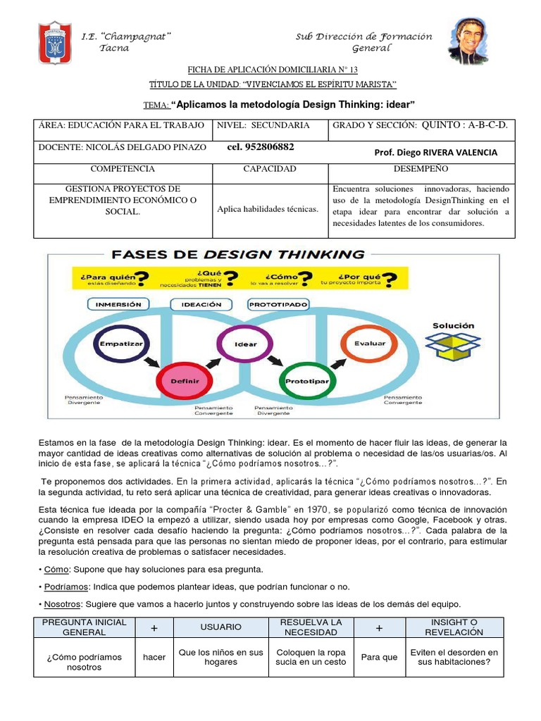Design Thinking en Secundaria | PDF | El pensamiento de diseño