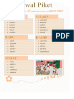 Jadwal Piket Kelas V.B 2022-2023