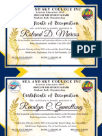 Sbo Certificates