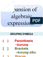 2 - Expansion of Algebraic Expressions - 20-21