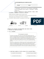 Evaluación Bimestral de Comunicación - 6to