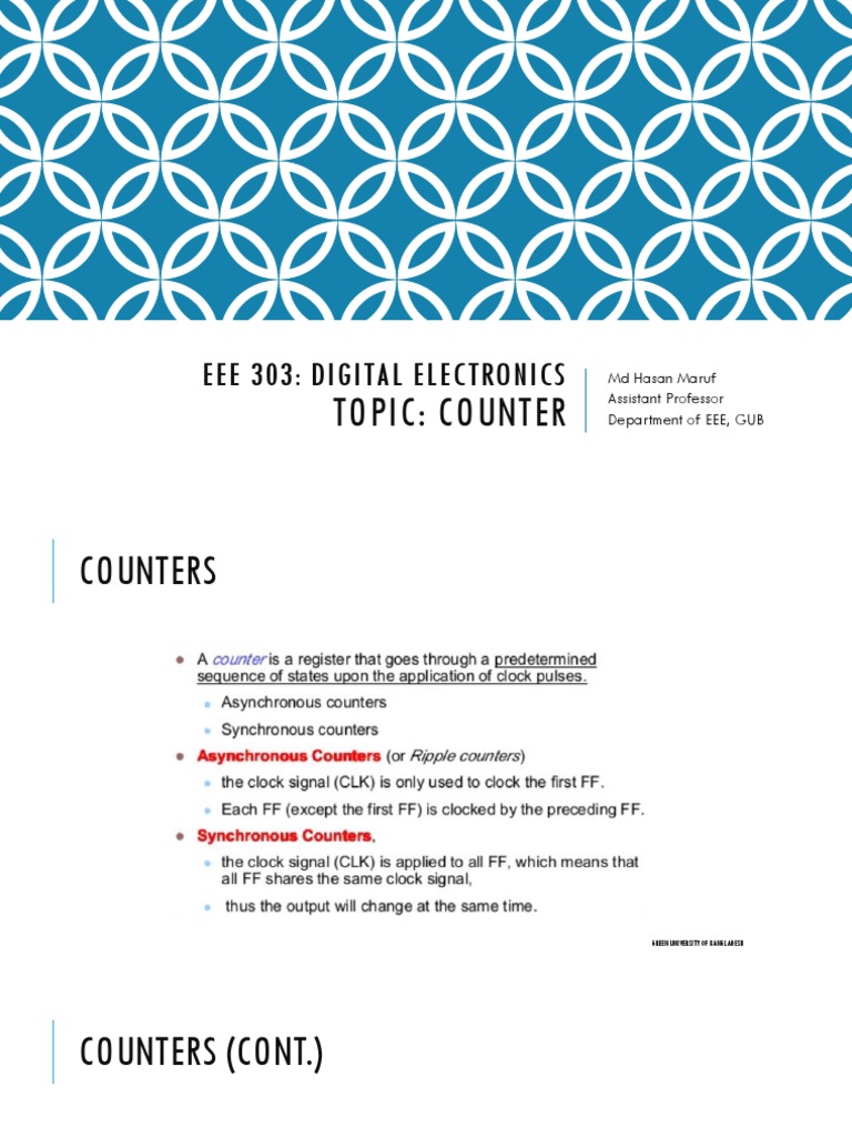 Digital Electronics: Counter Designs | PDF