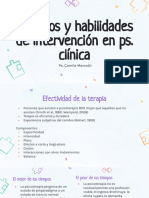 Modelos y habilidades de intervención en ps. clínica