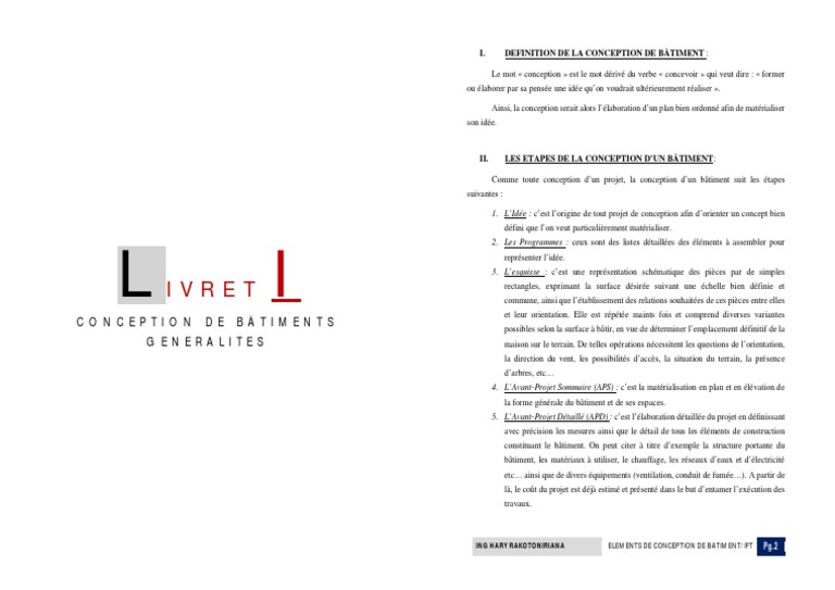 Conception de Bâtiments : Généralités | PDF