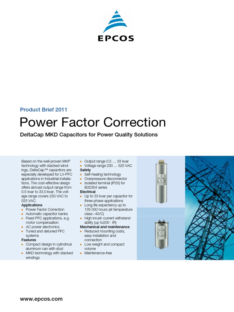 Epcos Capacitor | PDF | Capacitor | Power (Physics)