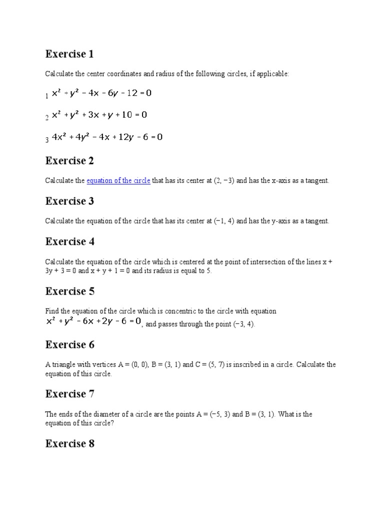 ANALYTIC GEOMETRY CIRCLE PROBLEMS WITH SOLUTIONS PDF visual data 4
