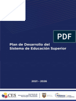 Plan de Desarrollo Del Sistema de Educación Superior Ecuador