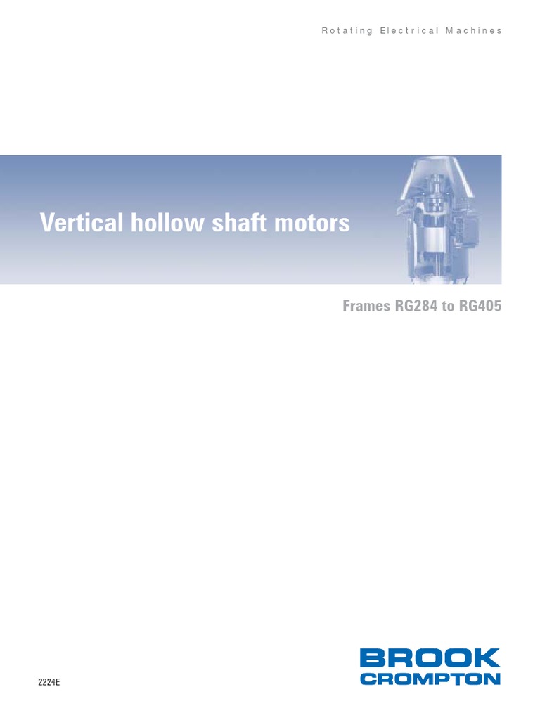 Vertical Hollow Shaft Motors: Frames RG284 To RG405 | PDF | Engines ...
