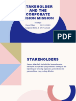 Stakeholder and The Corporate Vision Mission