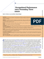 Validity of The Occupational Performance Scale of The Sensory Processing Three Dimensions Measure