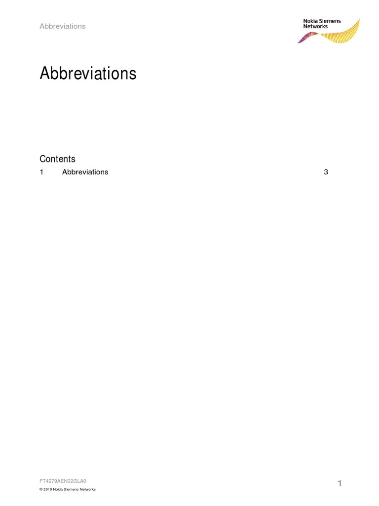 10 FT4279AEN02GLA0 Abbreviations PDF Computer Network Networking